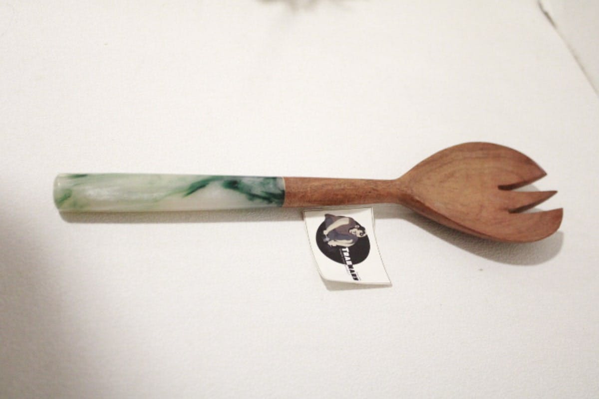 Wooden spoon With Resin Handle