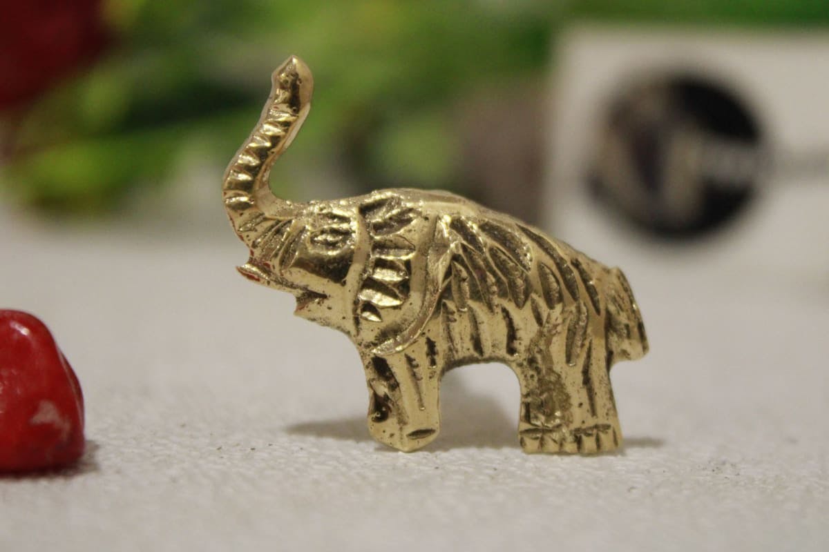Brass Knob In Elephant Shape