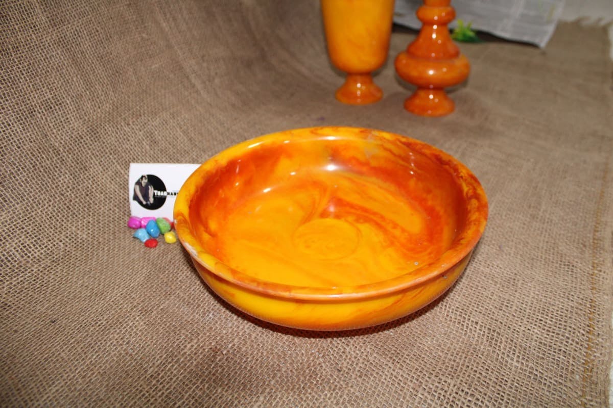 Yellow Resin Bowl In Big Size