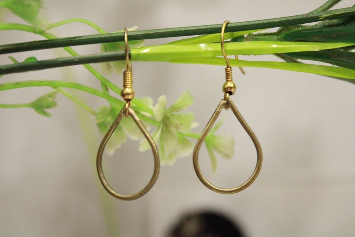 Brass Earrings In Pipe Design